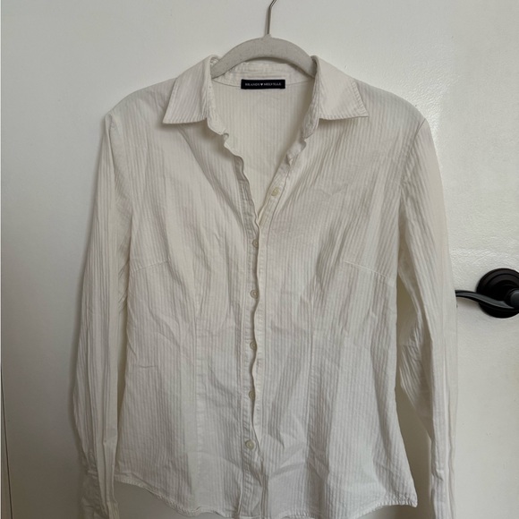 Brandy Melville Cream Button-Down Shirt - Picture 1 of 5